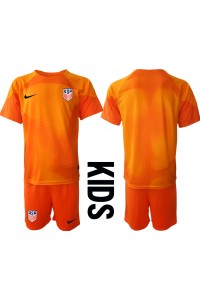 Fotbalové Dres Spojené státy Brankářské Dětské Domácí Oblečení MS 2022 Krátký Rukáv (+ trenýrky)